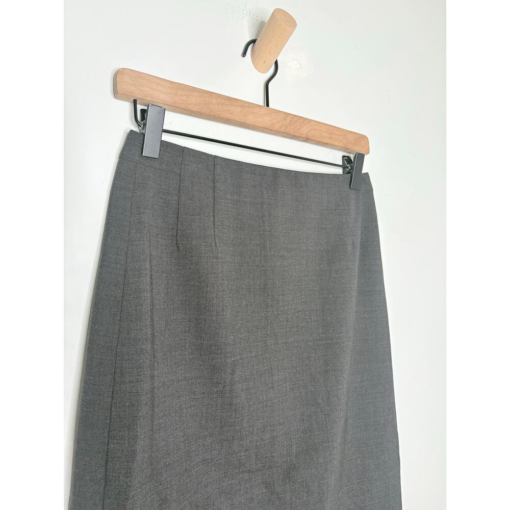 MM Lafleur The Cobble Hill Gray Wool Skirt Size 4 Melange Straight Pencil - Picture 5 of 12